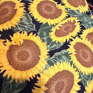 Sunflower Cotton Fabric 2 Yards By 44 Inches Vintage Springs Industries 5269
